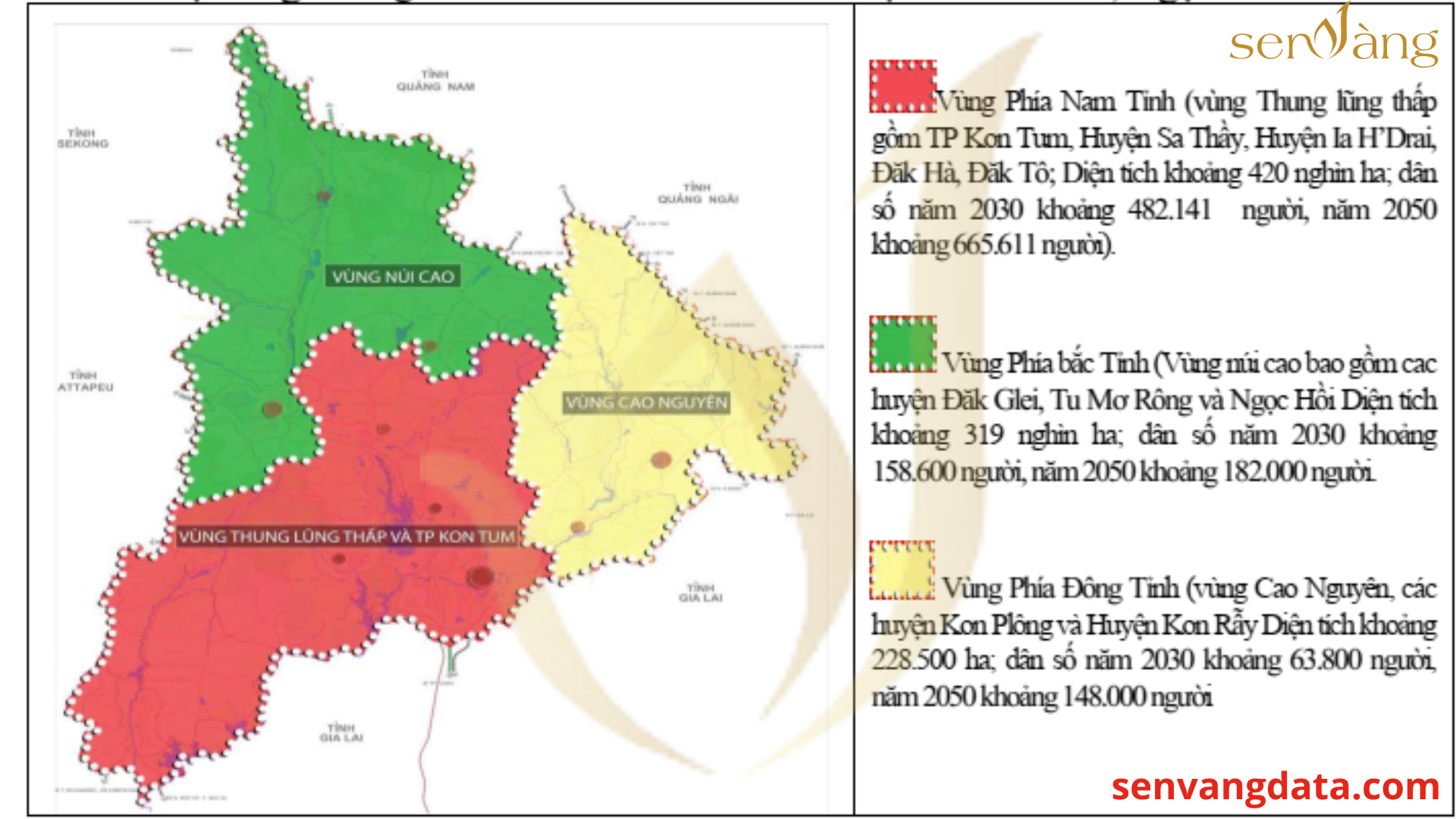 Tóm tắt quy hoạch Tỉnh Kon Tum thời kỳ 2021-2030, tầm nhìn đến năm 2050