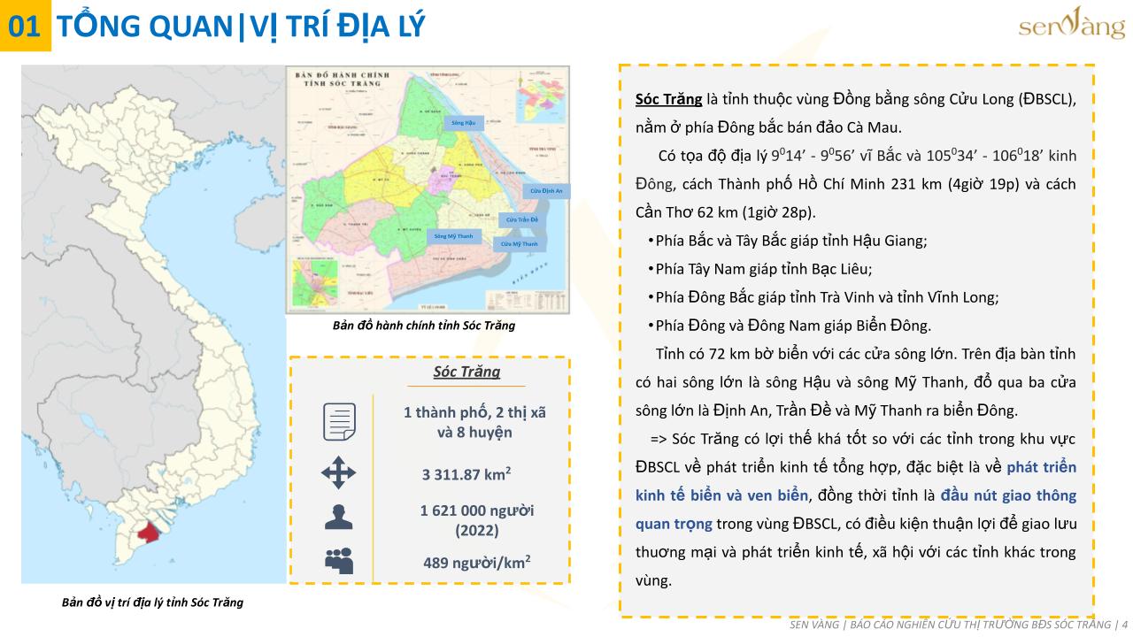 Vị trí địa lý tỉnh Sóc Trăng. Nguồn: Sen Vàng tổng hợp.