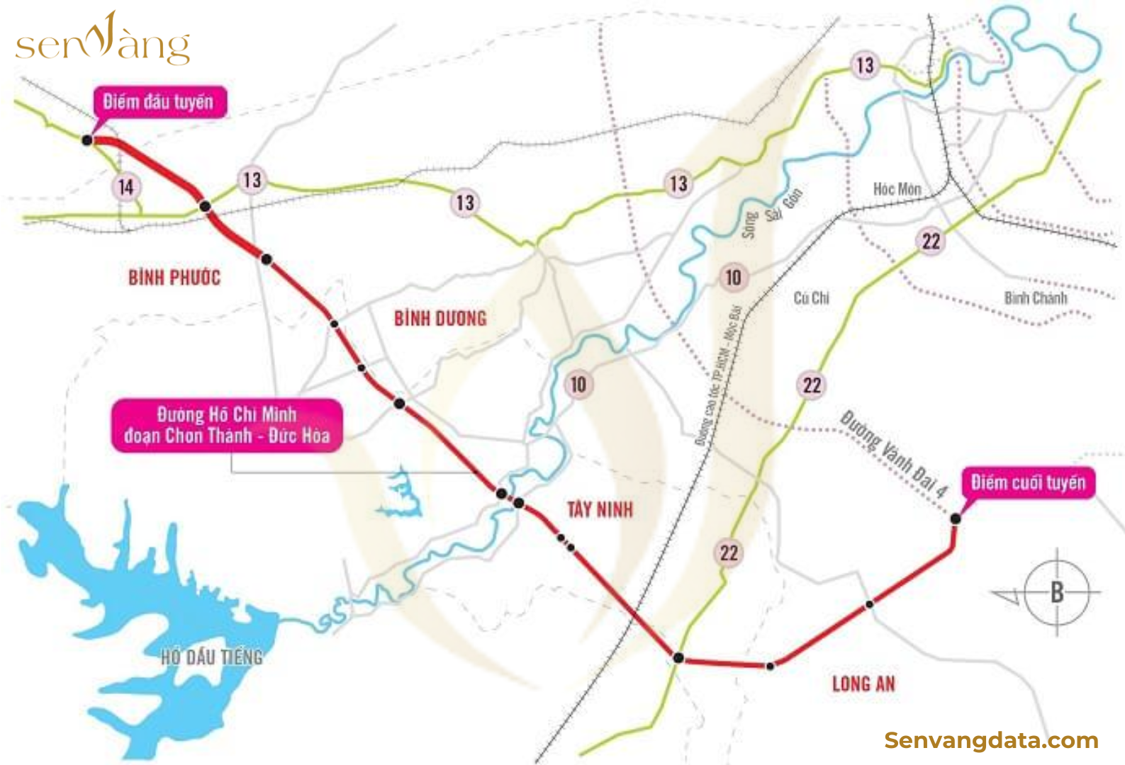 Đường Hồ Chí Minh đi qua nhiều vùng kinh tế trọng điểm phía Nam