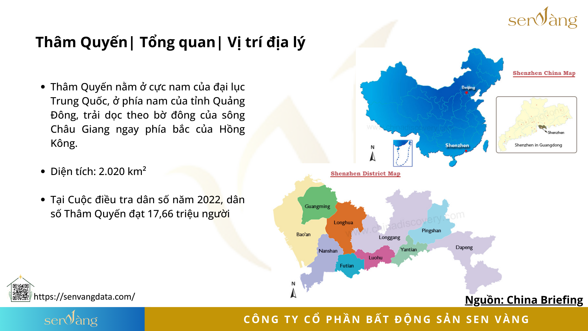 Tổng quan vị trí địa lý tỉnh Thâm Quyến. Nguồn: Sen Vàng