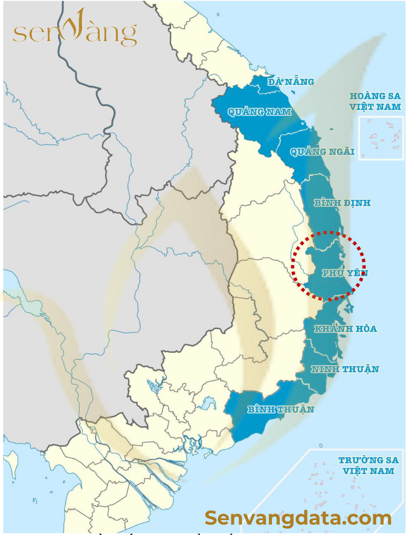 Phú Yên – “Cầu nối” hai miền Bắc – Nam vùng Duyên hải Nam Trung bộ. Nguồn: Sen Vàng tổng hợp