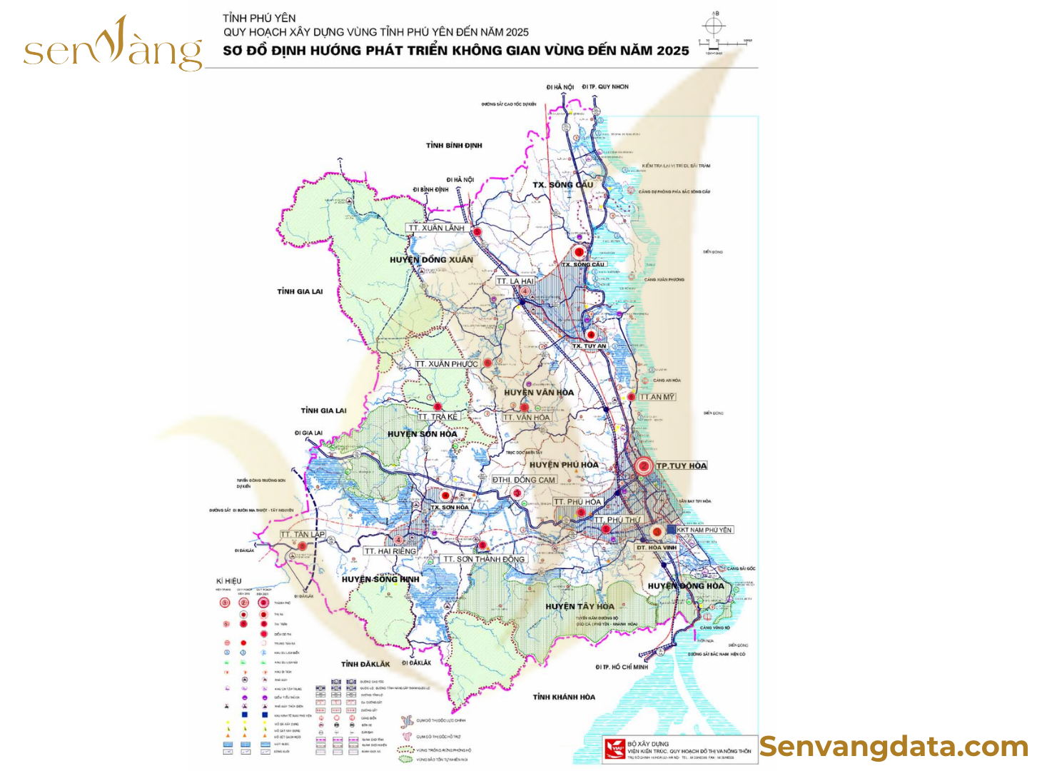 Sơ đồ tổ chức không gian vùng tỉnh Phú Yên đến năm 2030, tầm nhìn đến năm 2050 (Nguồn: Sen Vàng tổng hợp)