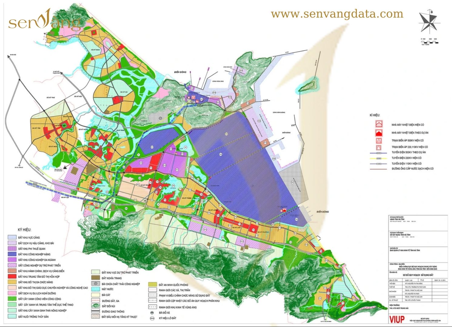Bản đồ Quy hoạch Khu kinh tế Vũng Áng Huyện Kỳ Anh. Nguồn: Sen Vàng tổng hợp