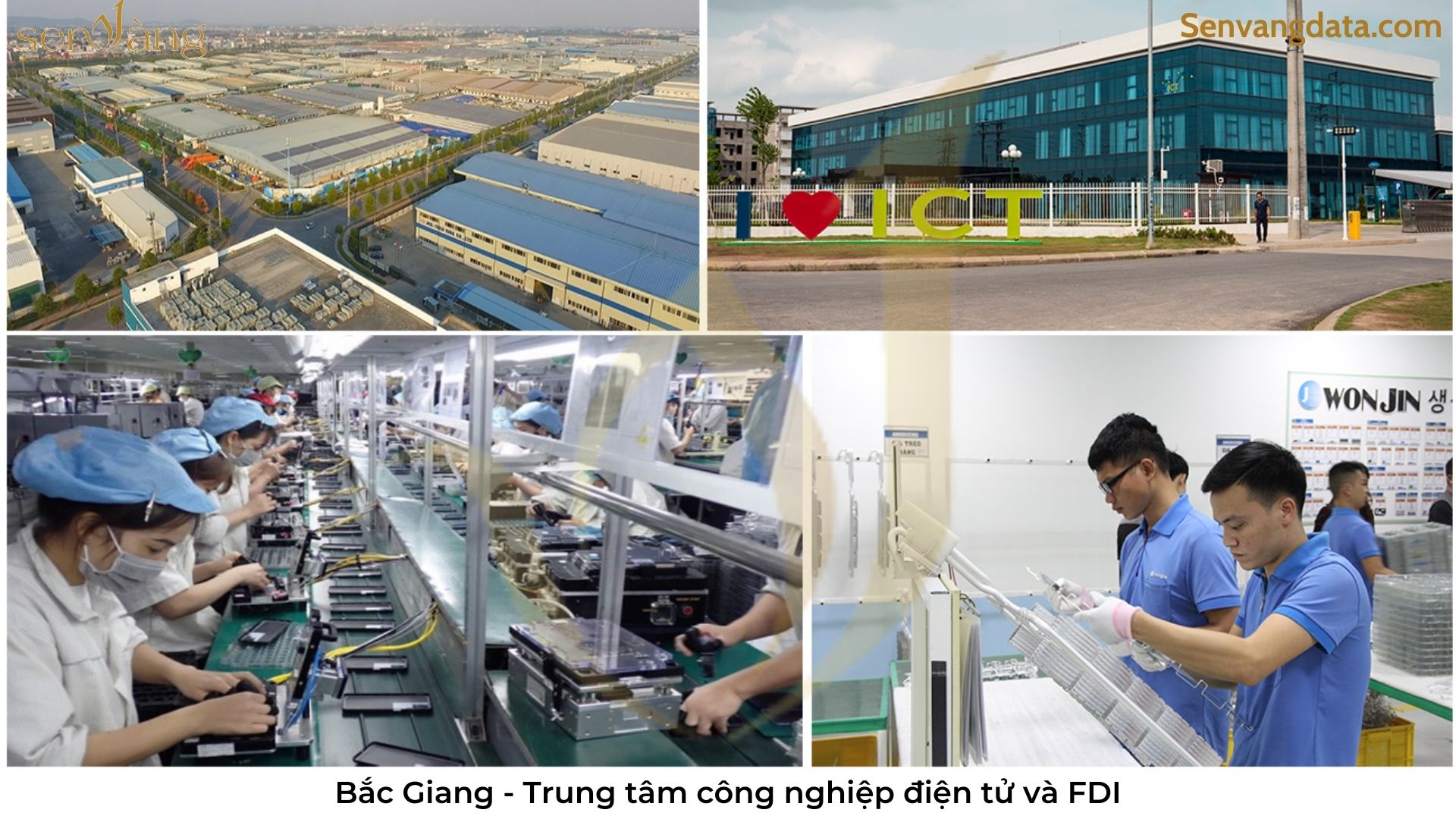 Bắc Giang - Trung tâm công nghiệp điện tử và FDI. Nguồn: Sen Vàng tổng hợp