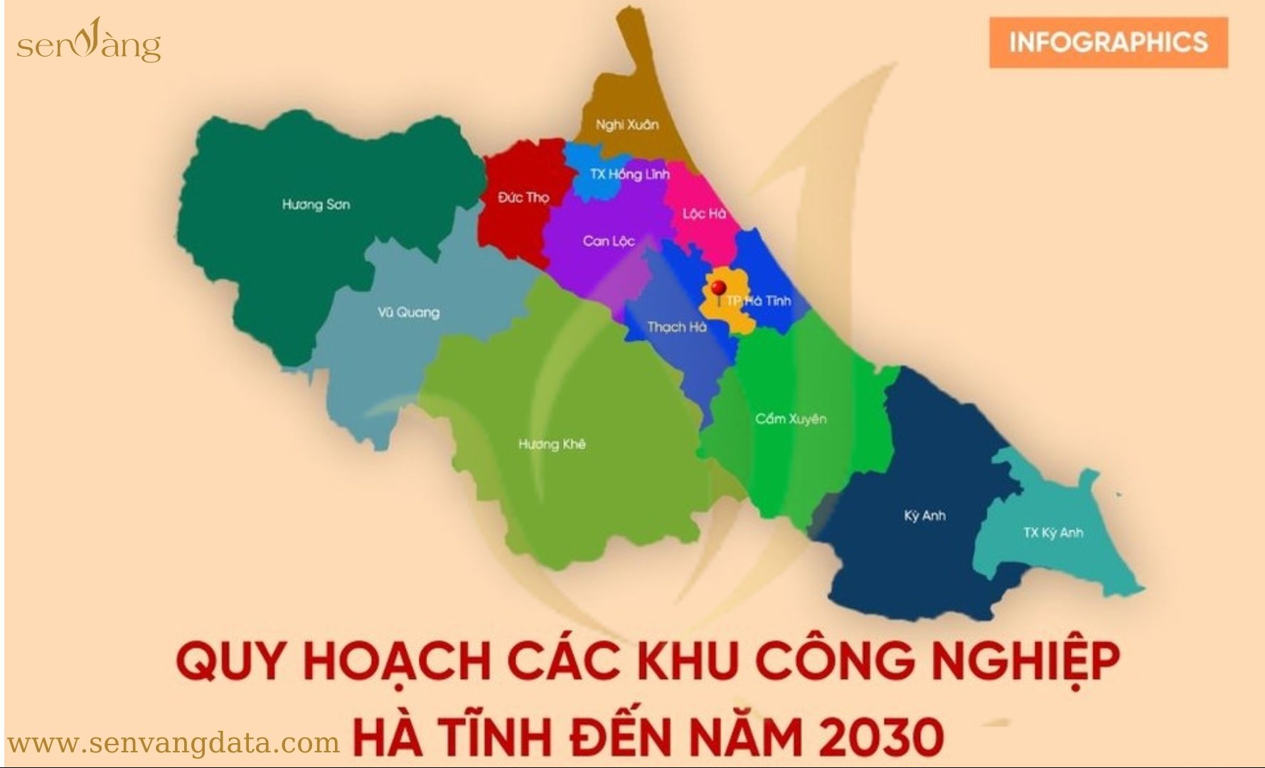 Quy hoạch các khu công nghiệp Hà Tĩnh đến năm 2030. Nguồn: Sen Vàng tổng hợp