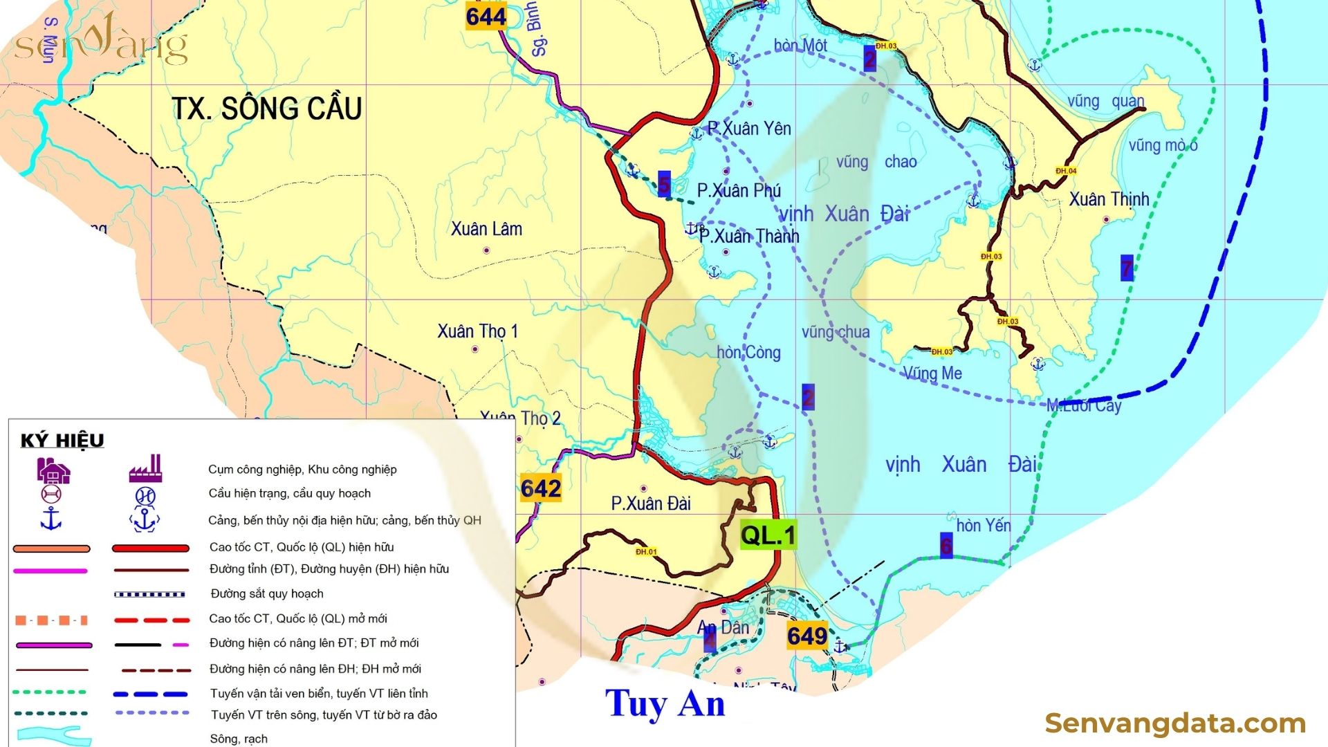 Kết cấu hạ tầng đường thủy nội địa tạm thời trên địa bàn tỉnh Phú Yên. Nguồn: Sen Vàng tổng hợp