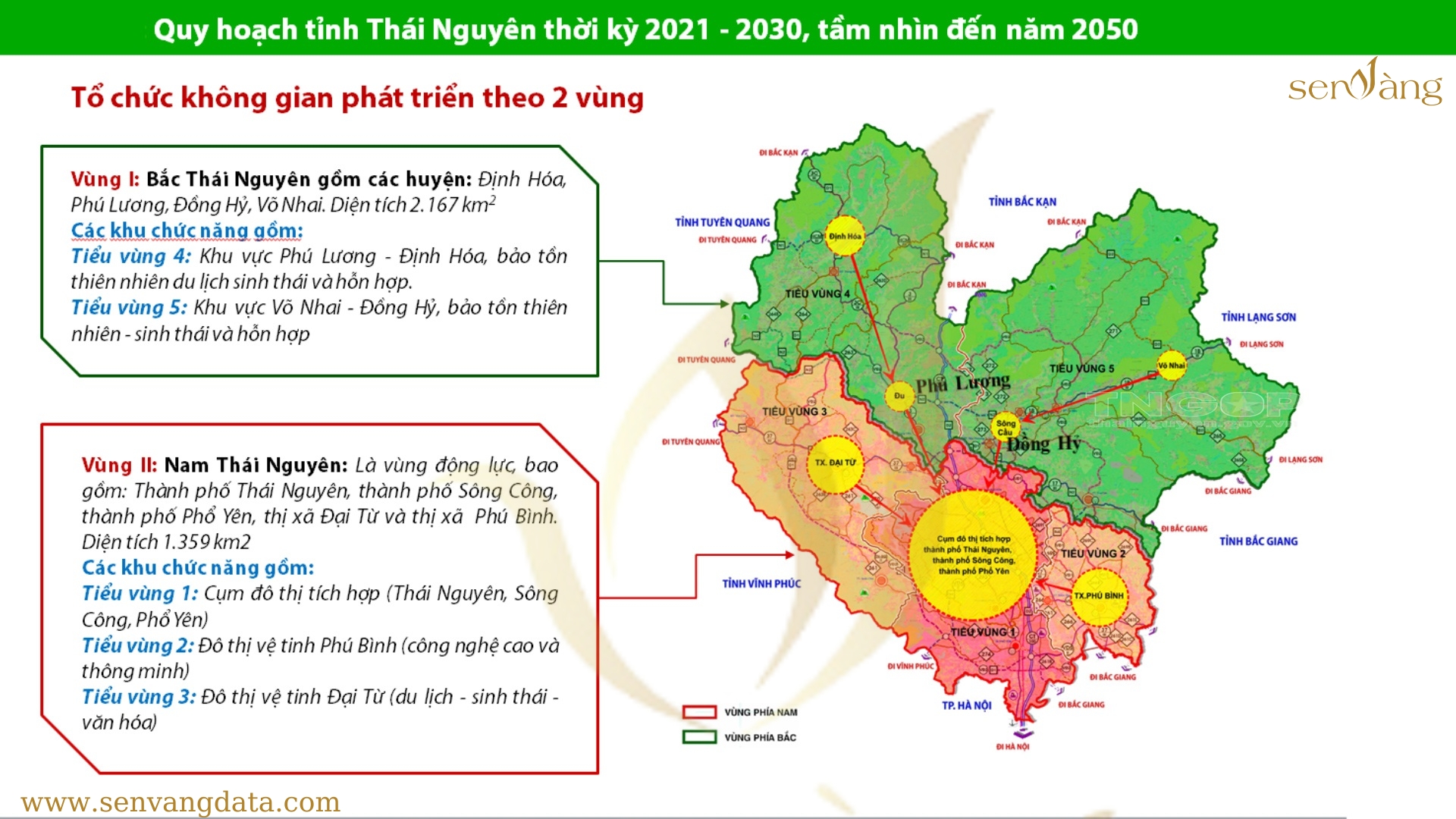 Quy hoạch tỉnh thời kỳ 2021-2030, tầm nhìn đến năm 2050. Nguồn: Sen Vàng tổng hợp