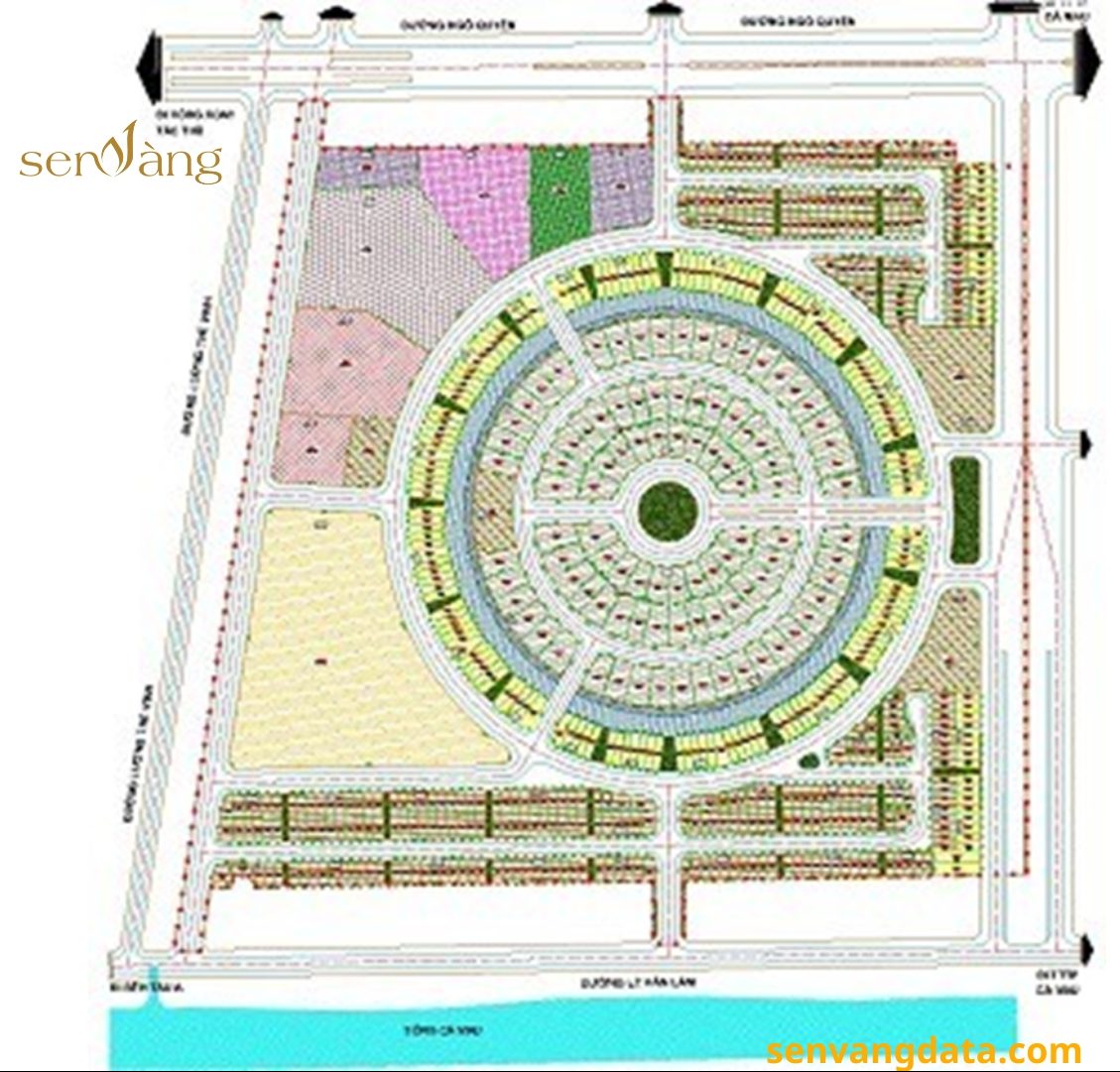 Quy hoạch 1/500 Khu đô thị mới khóm 5, phường 1, TP. Cà Mau. Nguồn: Sen Vàng