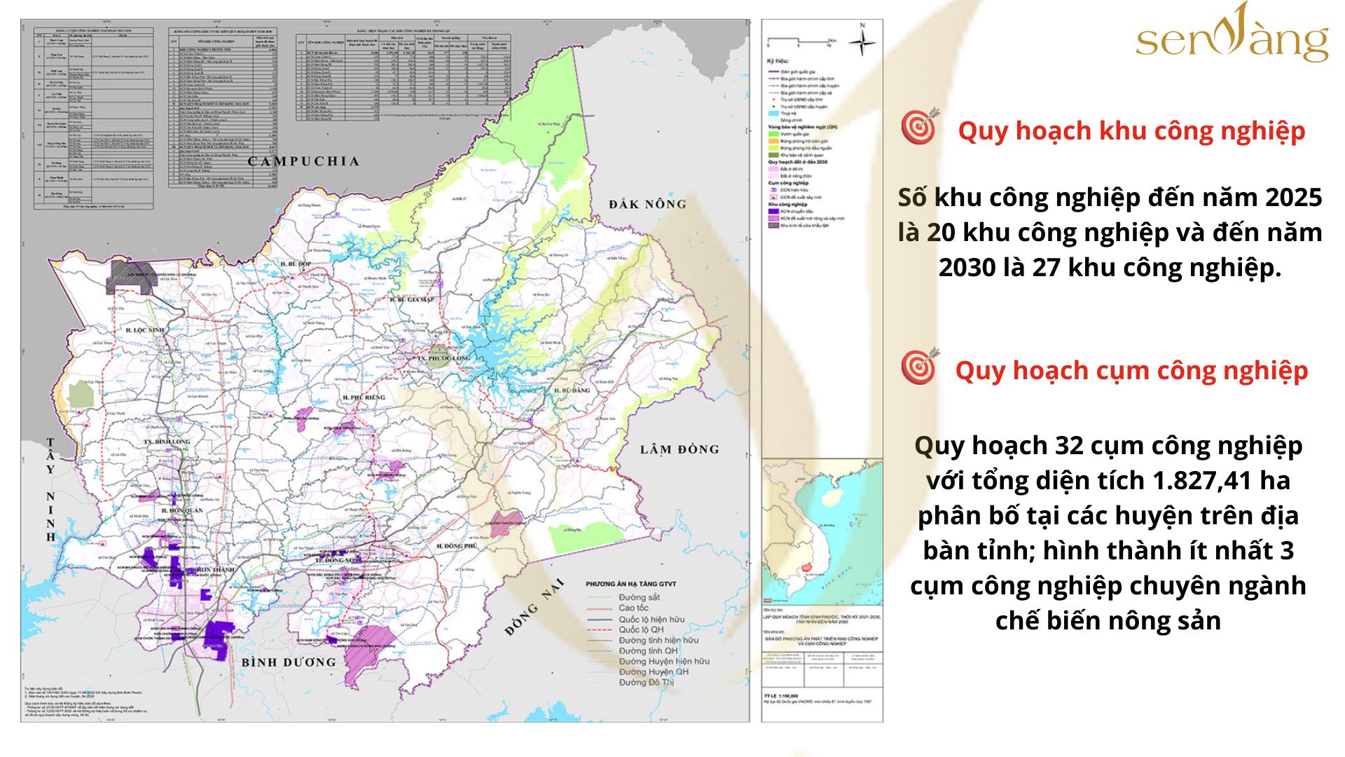 Phương án quy hoạch khu công nghiệp và cụm công nghiệp tỉnh Bình Phước đến năm 2030